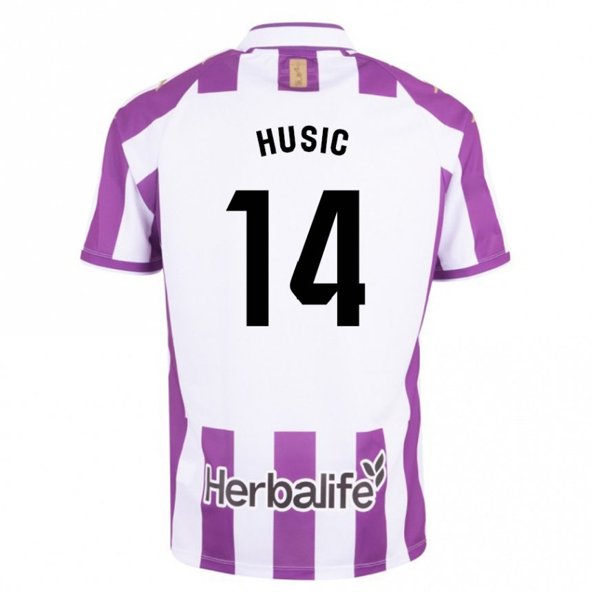 Women Football Salih Husic #14 Purple Home Jersey 2023/24 T-Shirt