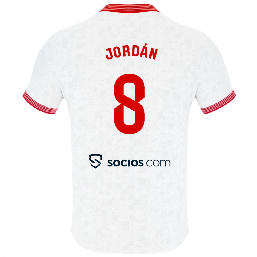 Women Football Joan Jordán #8 White Home Jersey 2023/24 T-Shirt