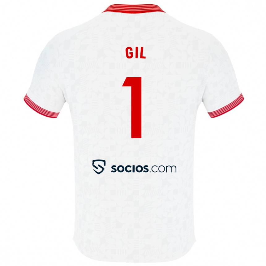 Women Football David Gil #1 White Home Jersey 2023/24 T-Shirt