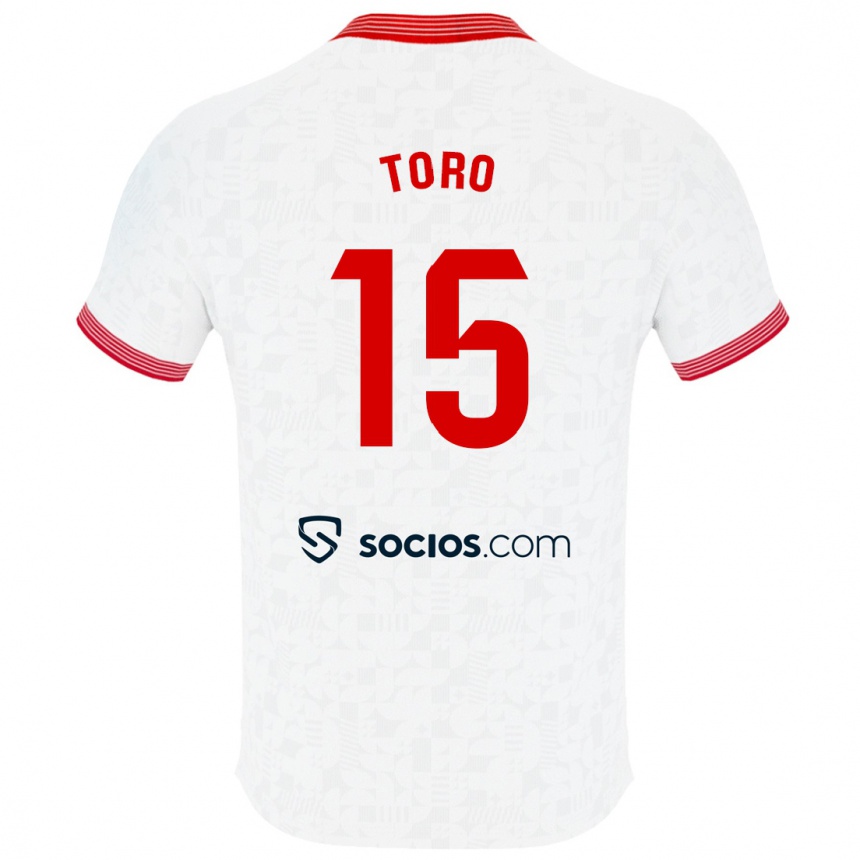 Women Football Juanan Toro #15 White Home Jersey 2023/24 T-Shirt