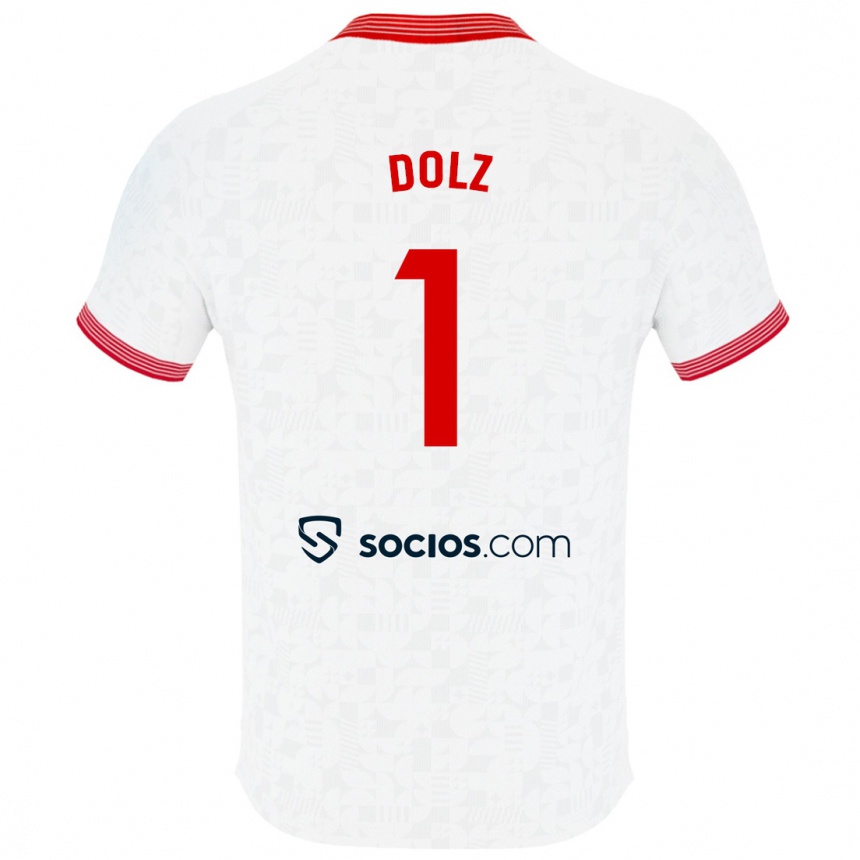 Women Football Marc Dolz #1 White Home Jersey 2023/24 T-Shirt