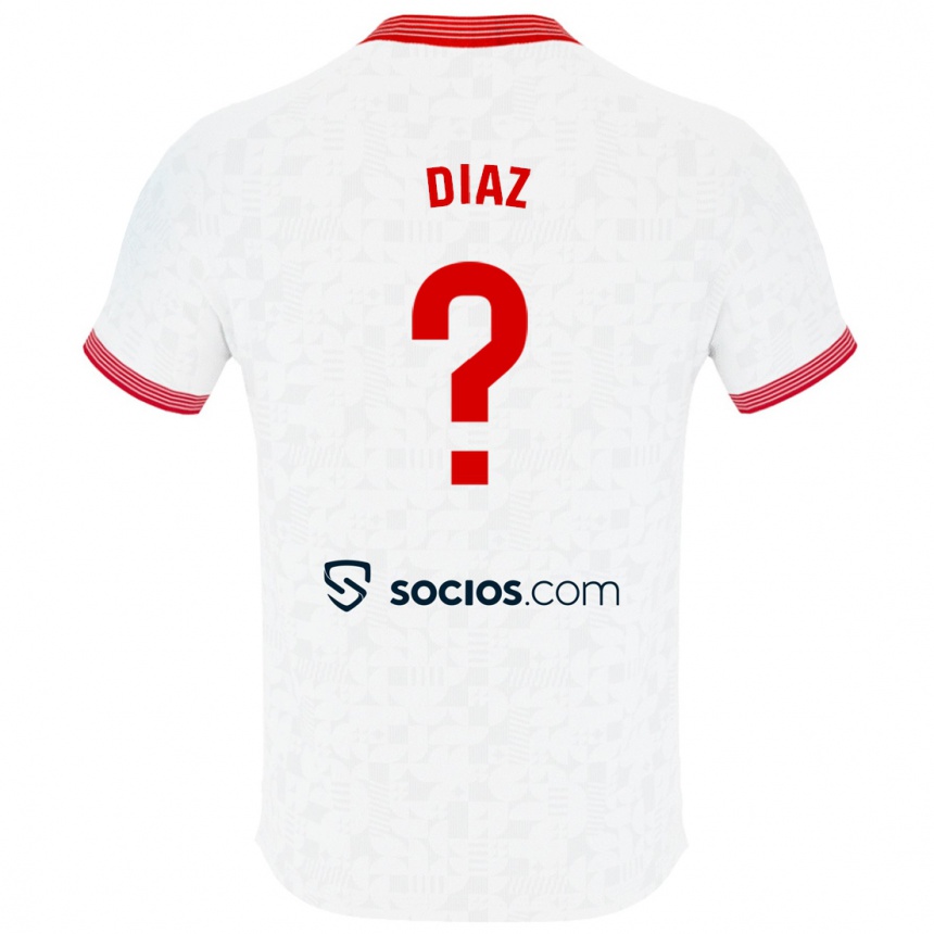 Women Football Álvaro Díaz #0 White Home Jersey 2023/24 T-Shirt