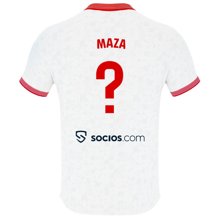 Women Football Manuel Maza #0 White Home Jersey 2023/24 T-Shirt