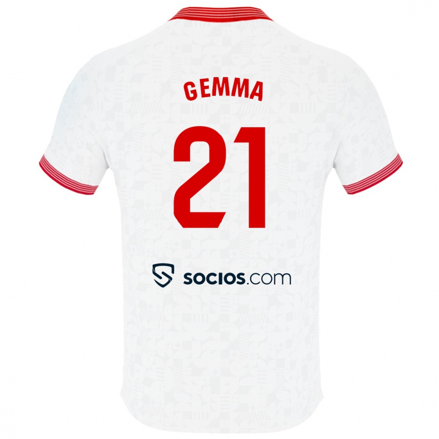 Women Football Gemma Gili Giner #21 White Home Jersey 2023/24 T-Shirt