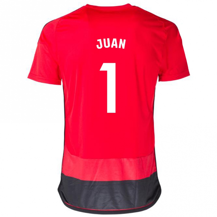 Women Football Ramón Juan #1 Red Black Home Jersey 2023/24 T-Shirt