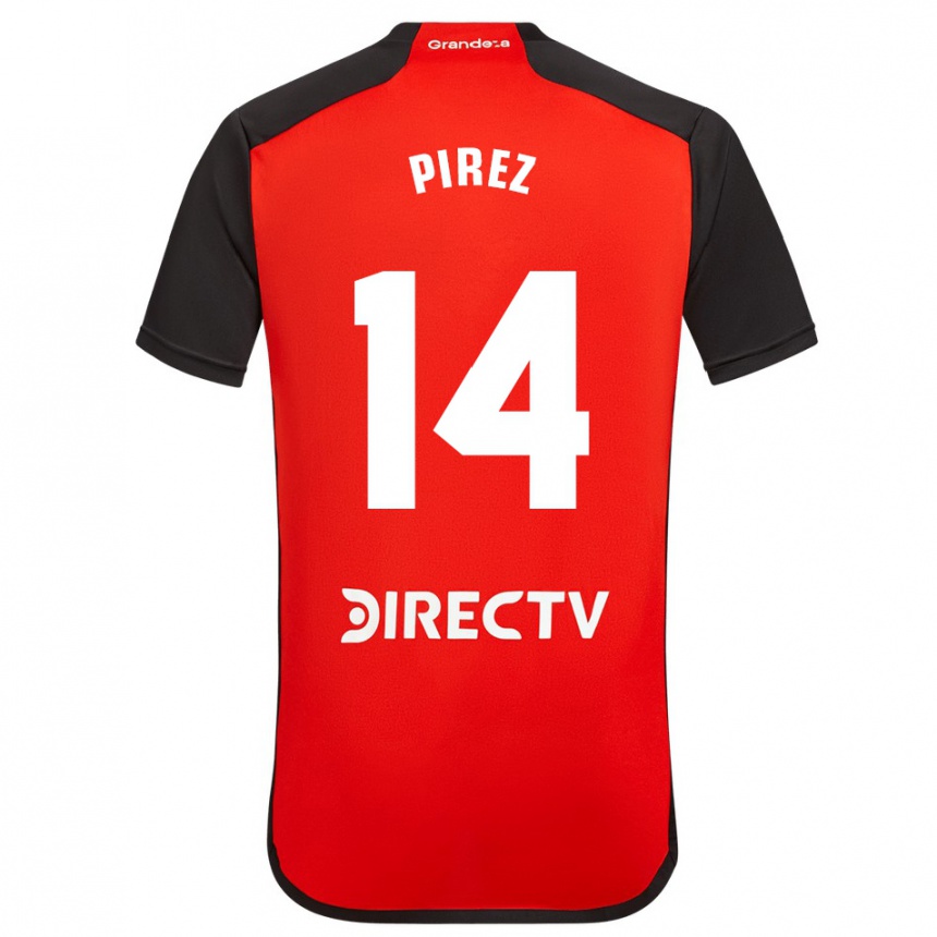 Women Football Leandro González Pírez #14 Red Away Jersey 2023/24 T-Shirt