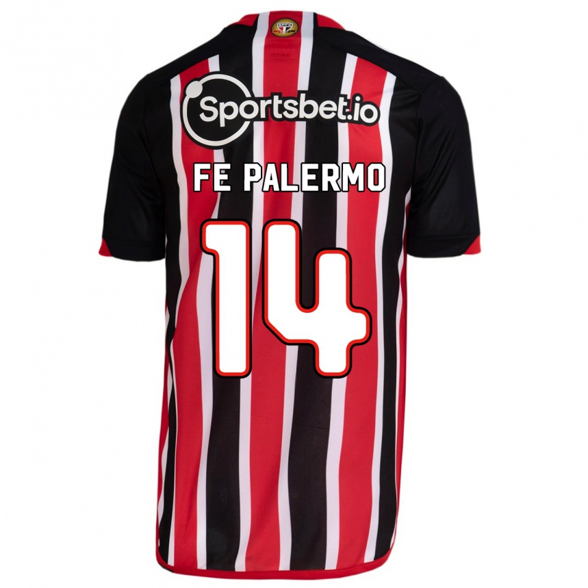 Women Football Fe Palermo #14 Blue Red Away Jersey 2023/24 T-Shirt