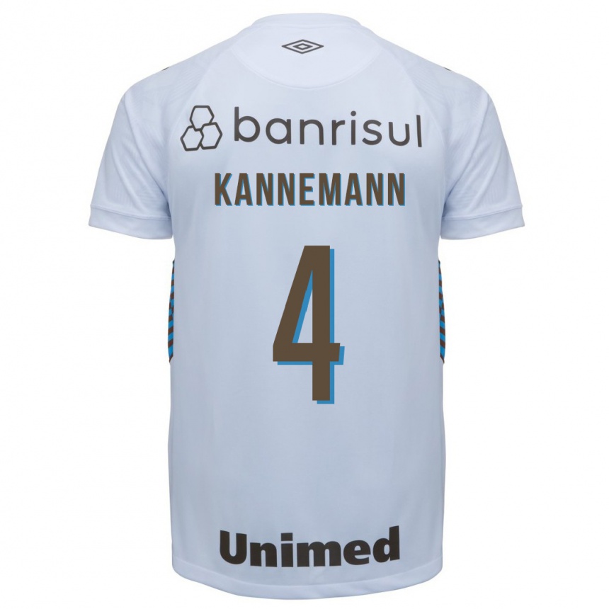 Women Football Walter Kannemann #4 White Away Jersey 2023/24 T-Shirt