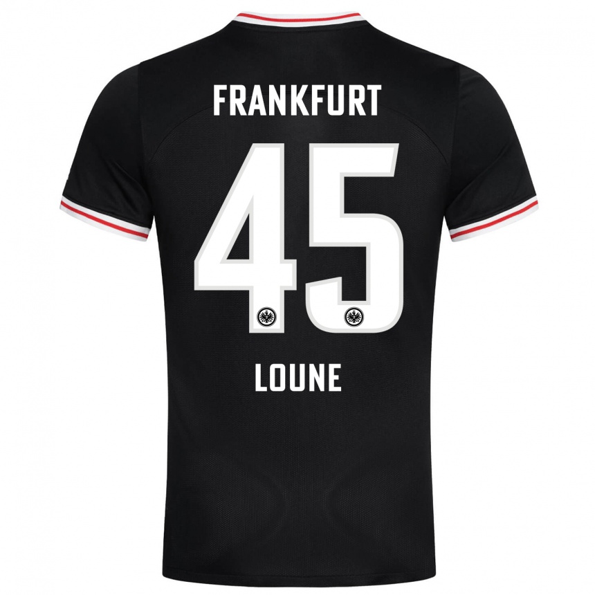 Women Football Mehdi Loune #45 Black Away Jersey 2023/24 T-Shirt
