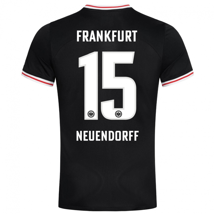 Women Football Nilo Neuendorff #15 Black Away Jersey 2023/24 T-Shirt