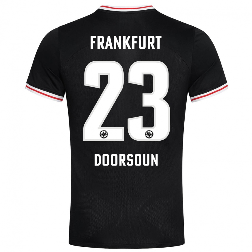 Women Football Sara Doorsoun-Khajeh #23 Black Away Jersey 2023/24 T-Shirt
