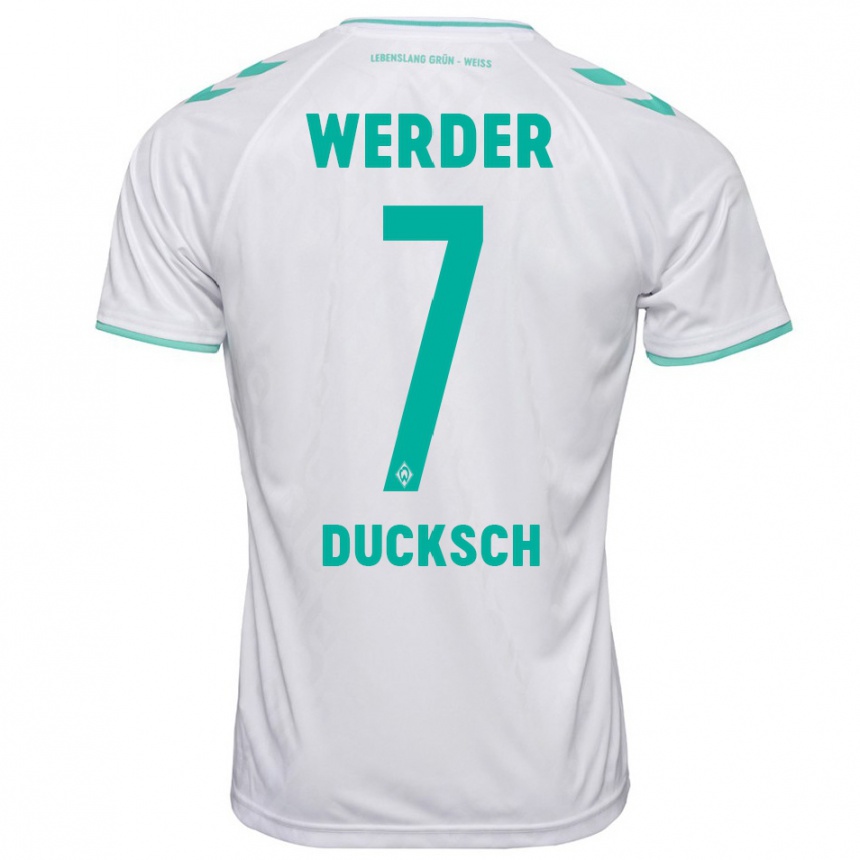 Women Football Marvin Ducksch #7 White Away Jersey 2023/24 T-Shirt