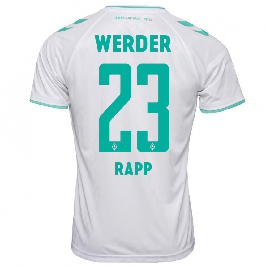 Women Football Nicolai Rapp #23 White Away Jersey 2023/24 T-Shirt