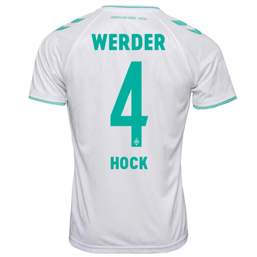 Women Football Alexander Höck #4 White Away Jersey 2023/24 T-Shirt