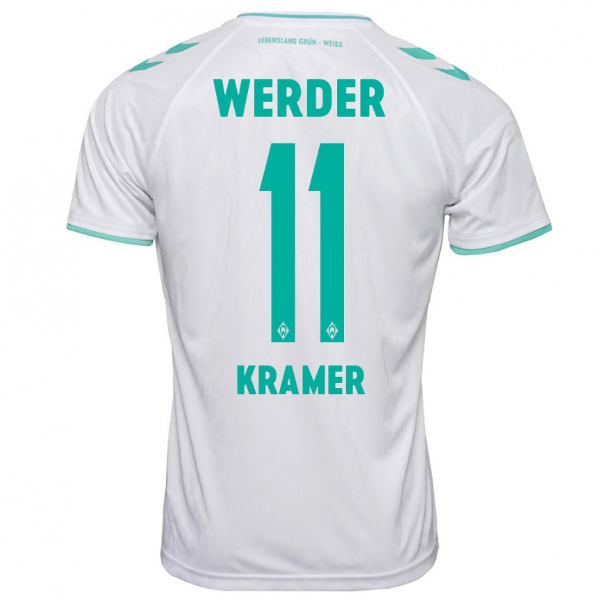 Women Football Levi-Marinus Kramer #11 White Away Jersey 2023/24 T-Shirt