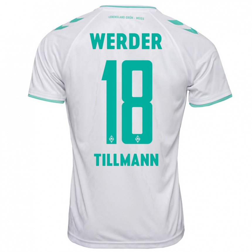 Women Football Felix Tillmann #18 White Away Jersey 2023/24 T-Shirt