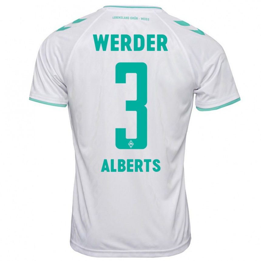 Women Football Christopher Alberts #3 White Away Jersey 2023/24 T-Shirt