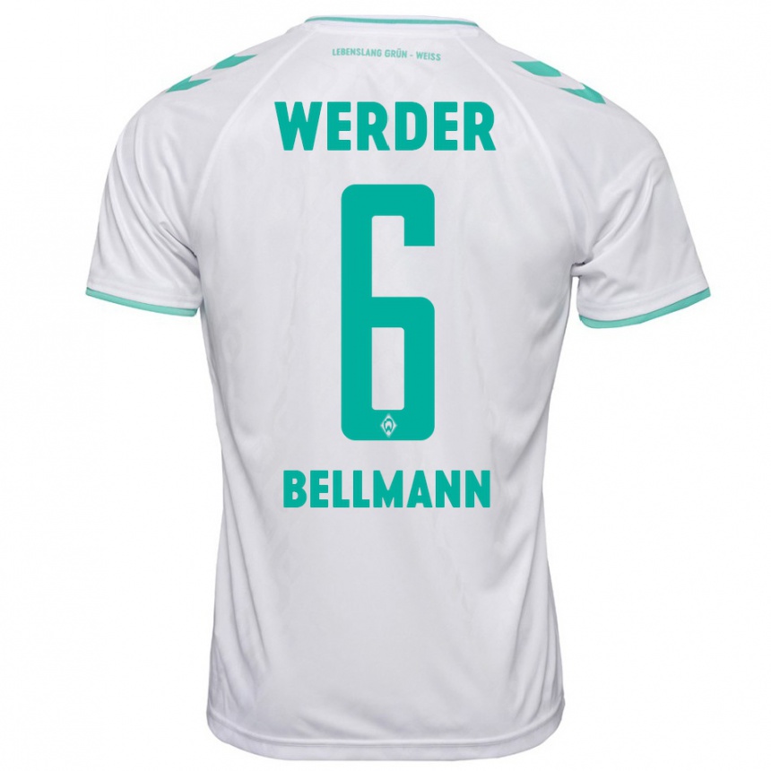 Women Football Paul Bellmann #6 White Away Jersey 2023/24 T-Shirt