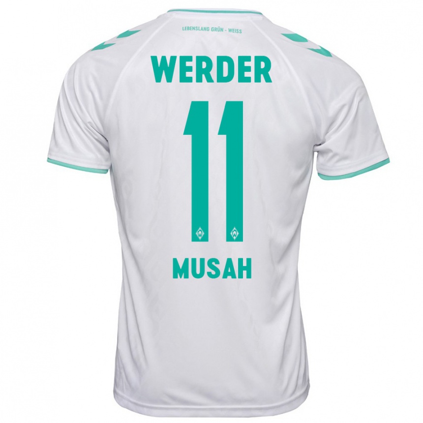 Women Football Salim Musah #11 White Away Jersey 2023/24 T-Shirt