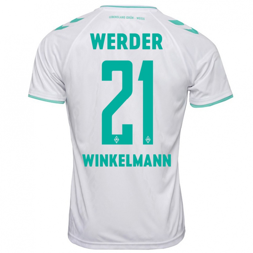 Women Football Till Winkelmann #21 White Away Jersey 2023/24 T-Shirt
