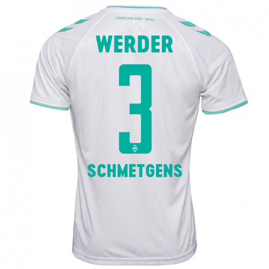 Women Football Mick Schmetgens #3 White Away Jersey 2023/24 T-Shirt