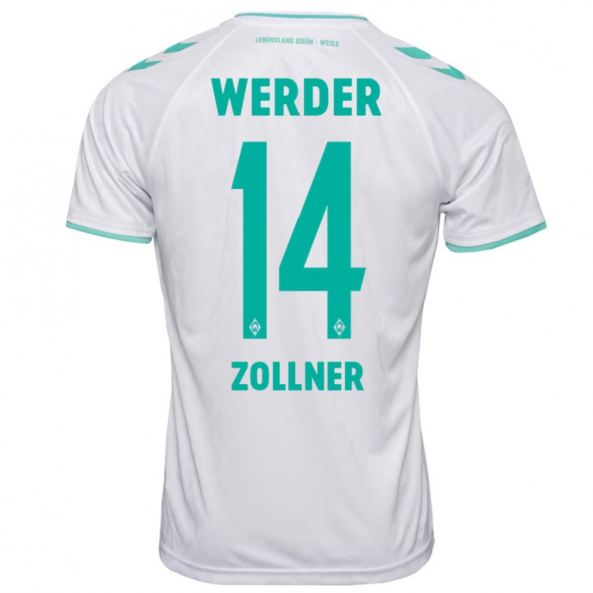 Women Football Adrian Zollner #14 White Away Jersey 2023/24 T-Shirt