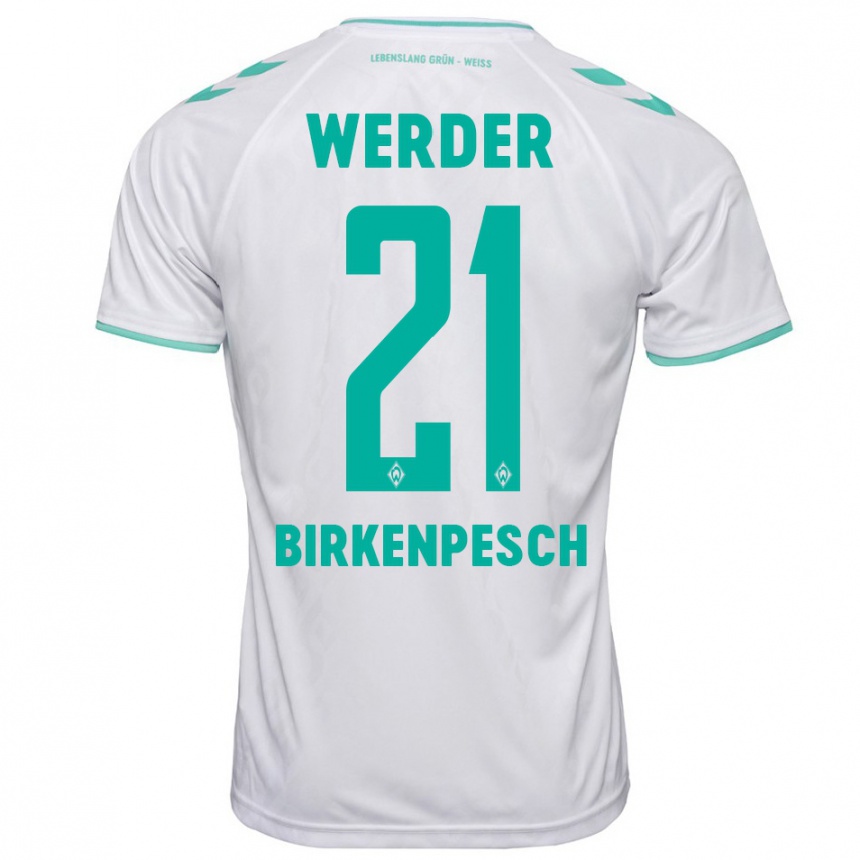 Women Football Noah Birkenpesch #21 White Away Jersey 2023/24 T-Shirt