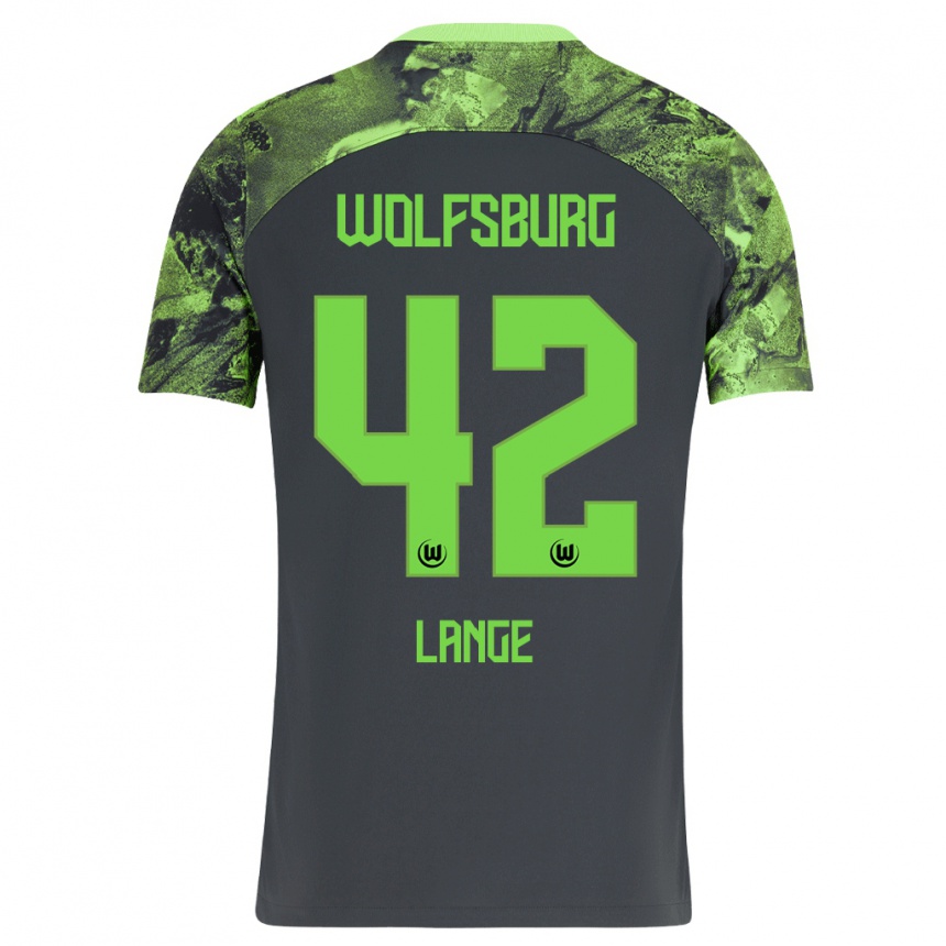 Women Football Felix Lange #42 Dark Grey Away Jersey 2023/24 T-Shirt