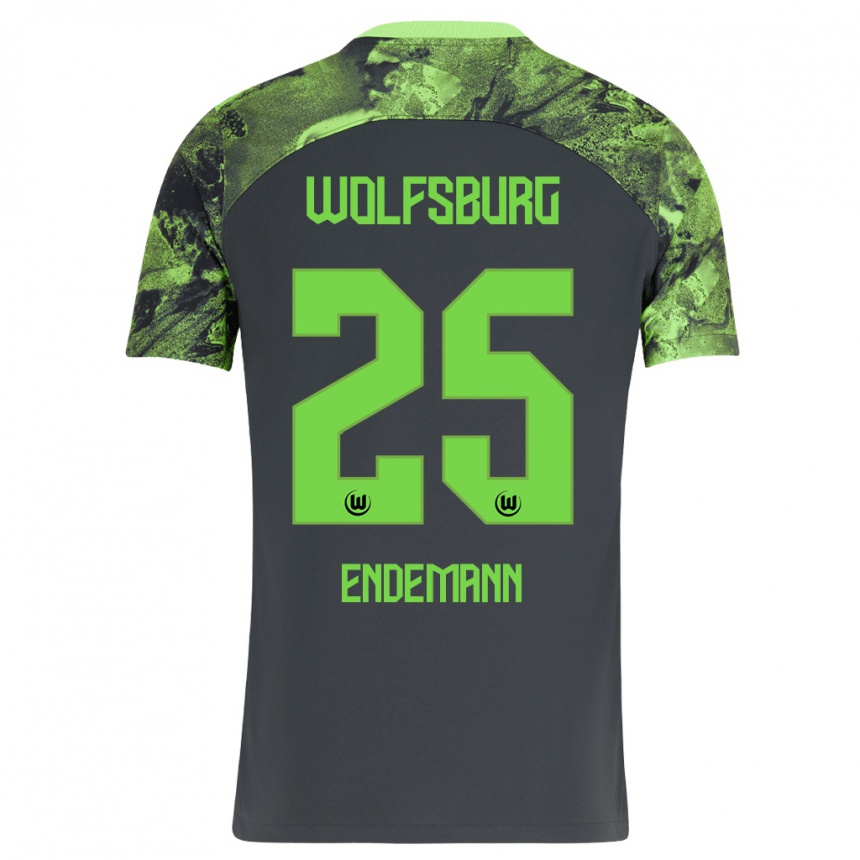 Women Football Vivien Endemann #25 Dark Grey Away Jersey 2023/24 T-Shirt