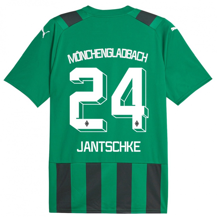 Women Football Tony Jantschke #24 Black Green Away Jersey 2023/24 T-Shirt