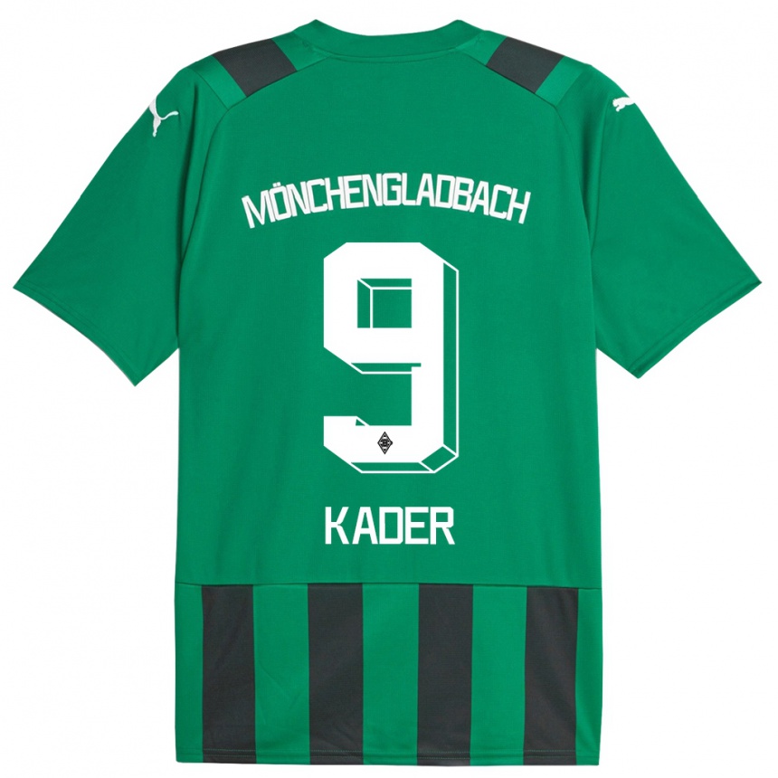 Women Football Cagatay Kader #9 Black Green Away Jersey 2023/24 T-Shirt