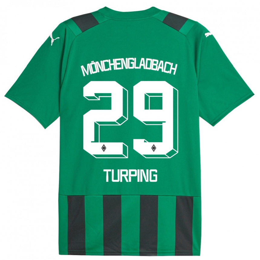 Women Football Selim Turping #29 Black Green Away Jersey 2023/24 T-Shirt