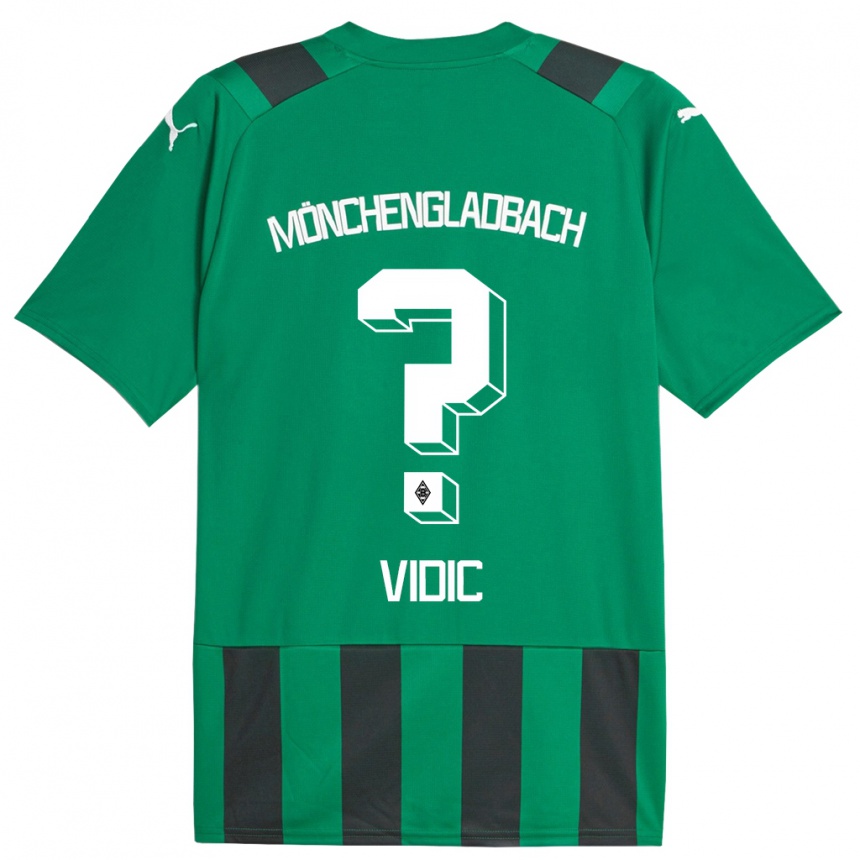 Women Football Nico Vidic #0 Black Green Away Jersey 2023/24 T-Shirt