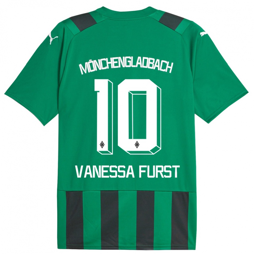 Women Football Vanessa Fürst #10 Black Green Away Jersey 2023/24 T-Shirt