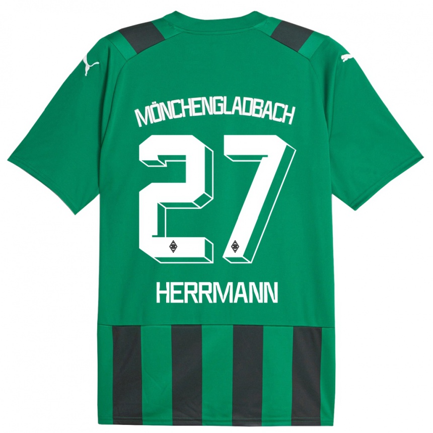 Women Football Michelle Herrmann #27 Black Green Away Jersey 2023/24 T-Shirt