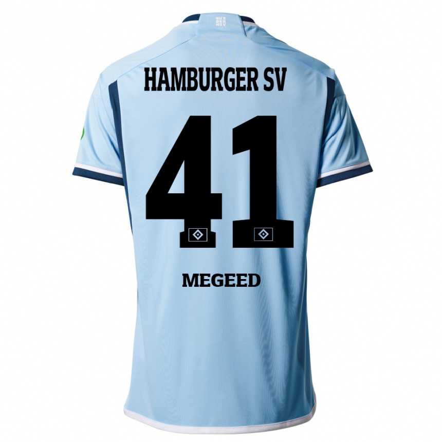 Women Football Omar Megeed #41 Blue Away Jersey 2023/24 T-Shirt