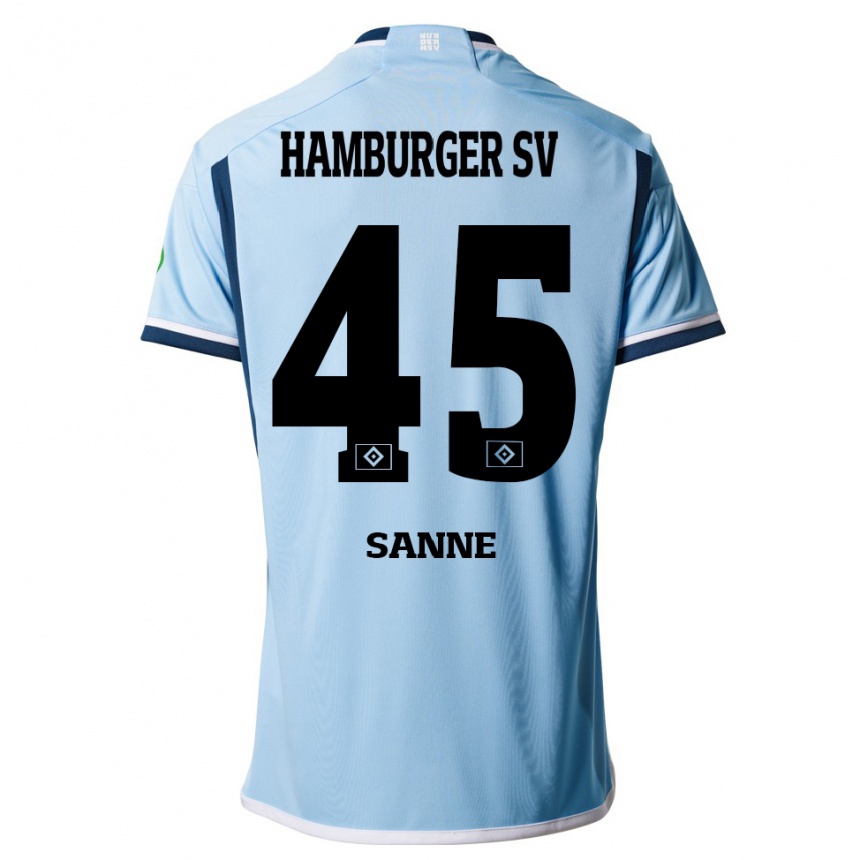 Women Football Tom Sanne #45 Blue Away Jersey 2023/24 T-Shirt