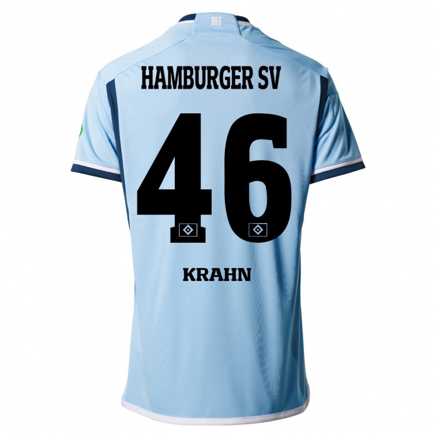 Women Football Elijah Krahn #46 Blue Away Jersey 2023/24 T-Shirt