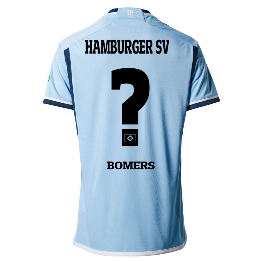 Women Football Henrik Bomers #0 Blue Away Jersey 2023/24 T-Shirt