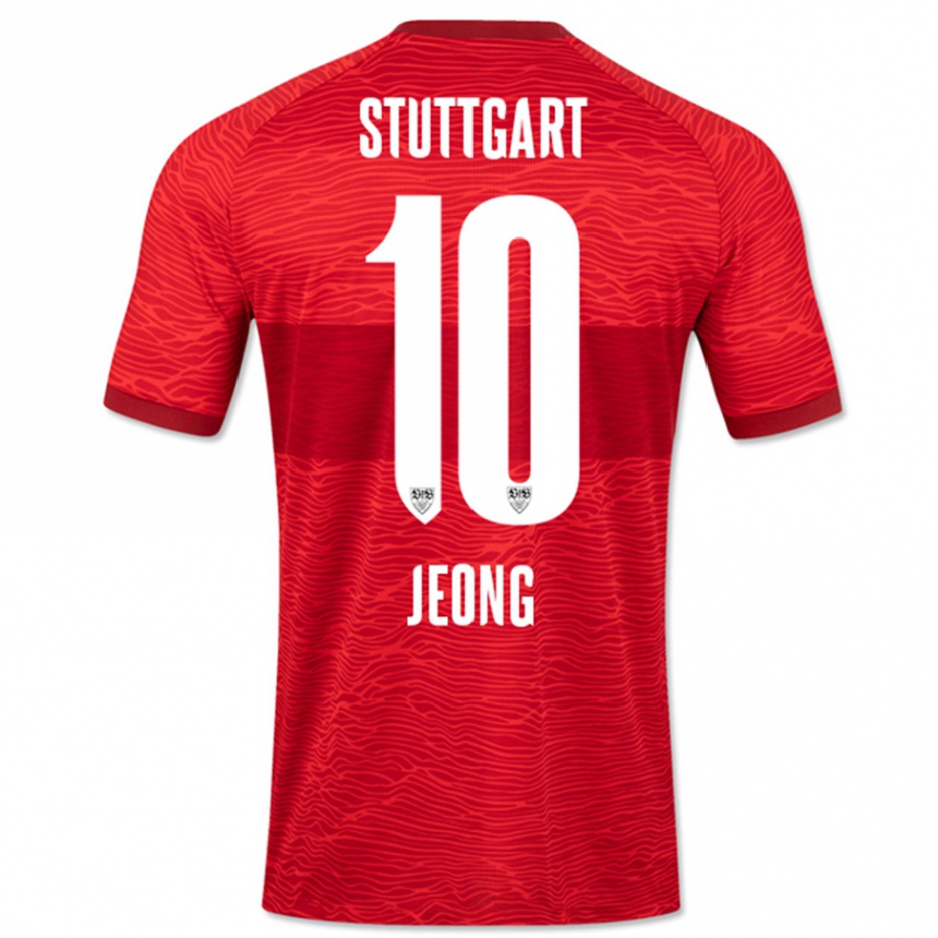 Women Football Woo-Yeong Jeong #10 Red Away Jersey 2023/24 T-Shirt