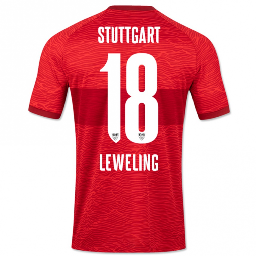 Women Football Jamie Leweling #18 Red Away Jersey 2023/24 T-Shirt