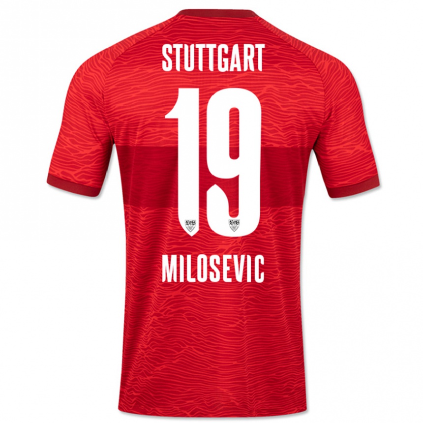 Women Football Jovan Milosevic #19 Red Away Jersey 2023/24 T-Shirt