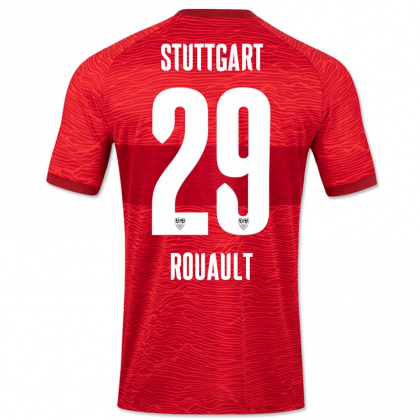 Women Football Anthony Rouault #29 Red Away Jersey 2023/24 T-Shirt