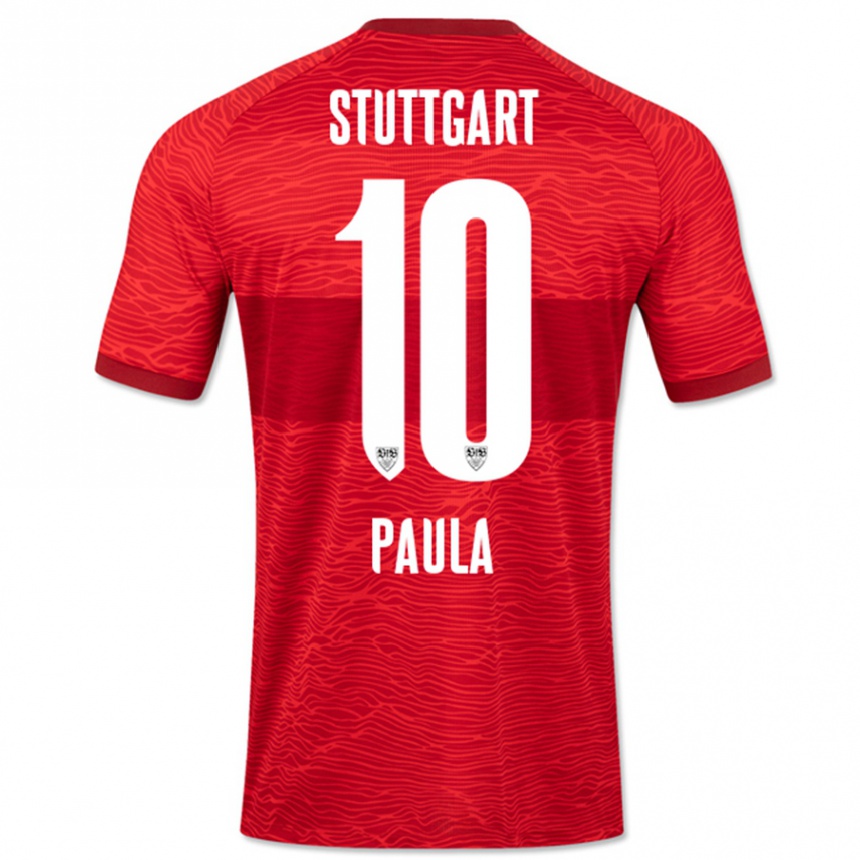 Women Football Raul Paula #10 Red Away Jersey 2023/24 T-Shirt