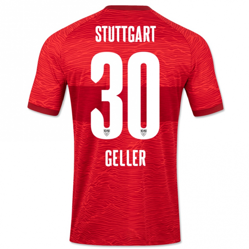 Women Football Robert Geller #30 Red Away Jersey 2023/24 T-Shirt