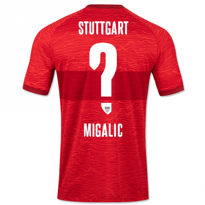 Women Football Dorian Migalic #0 Red Away Jersey 2023/24 T-Shirt