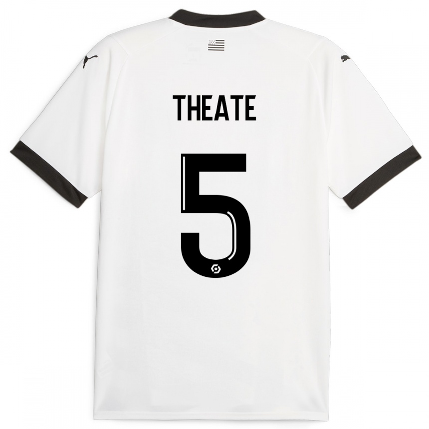 Women Football Arthur Theate #5 White Away Jersey 2023/24 T-Shirt