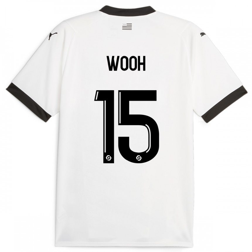 Women Football Christopher Wooh #15 White Away Jersey 2023/24 T-Shirt