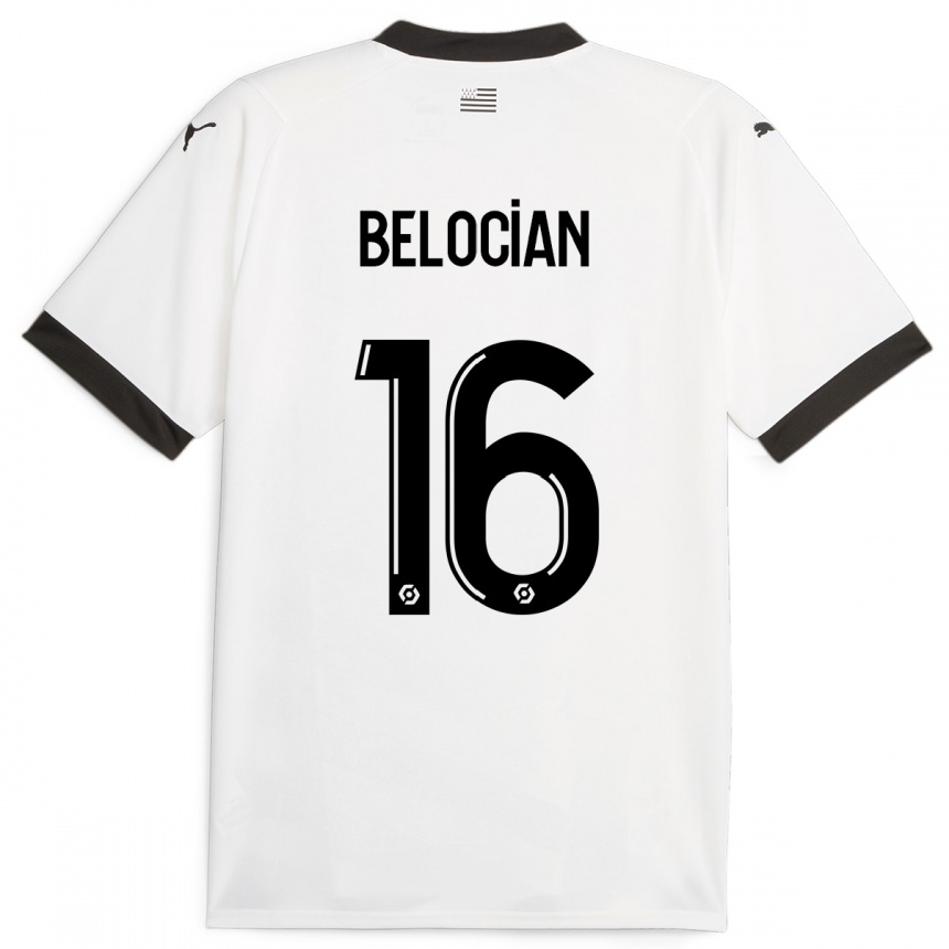 Women Football Jeanuël Belocian #16 White Away Jersey 2023/24 T-Shirt