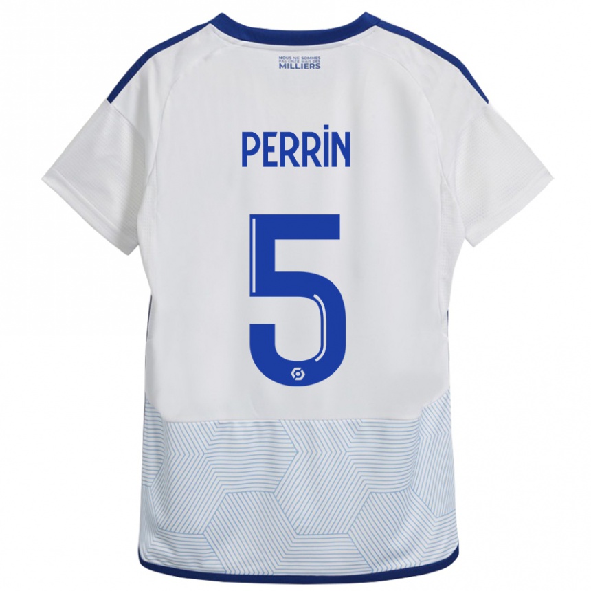 Women Football Lucas Perrin #5 White Away Jersey 2023/24 T-Shirt